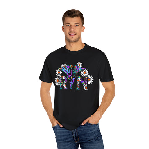 Boho Floral Graphic T-Shirt for Hippie Vibes – Rainbow RN Design