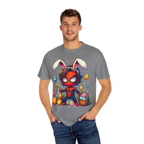 Easter Spider-Man T-Shirt | Unisex Garment-Dyed Tee for Kids & Fans