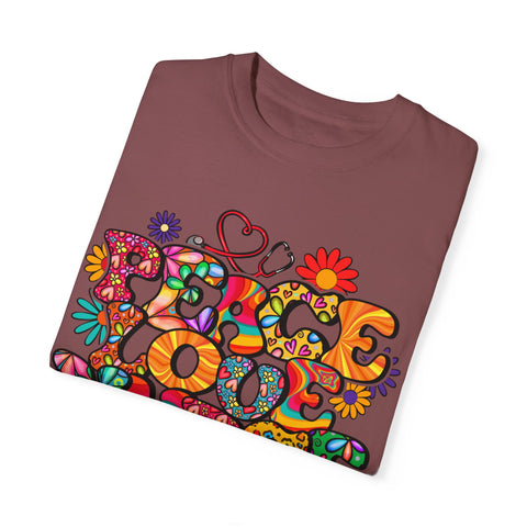 Peace Love Music Unisex Garment-Dyed T-shirt