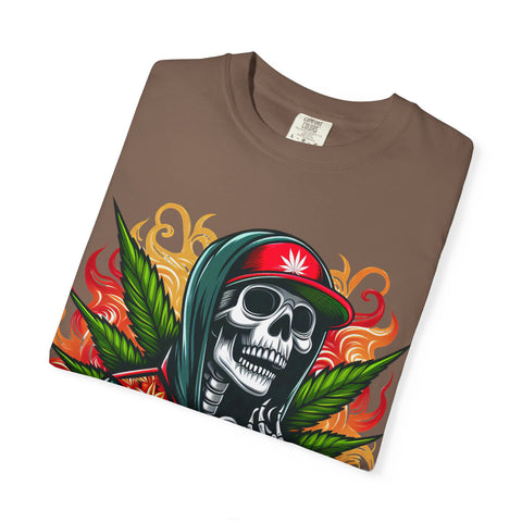 Chill Vibes Skull Graphic T-Shirt – Unisex Garment-Dyed Tee