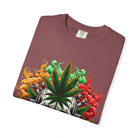 Skull & Cannabis Unisex T-Shirt - Bold Graphic Tee for Cannabis Enthusiasts