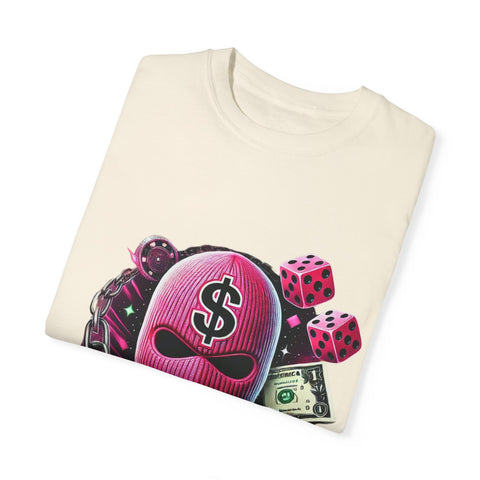 Unisex Garment-Dyed Graphic T-Shirt - Cash Rules Design