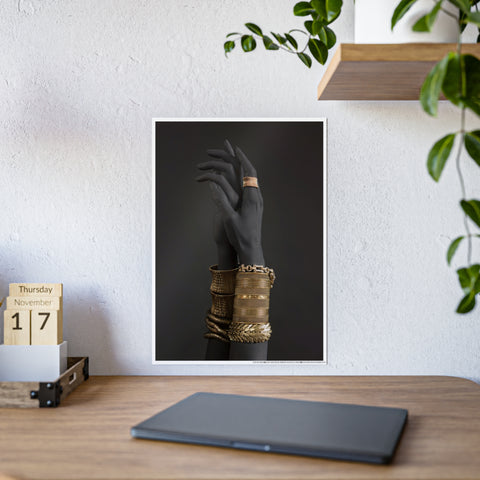 Elegant Gloss Poster - Stylish Hand with Bracelets Wall Art