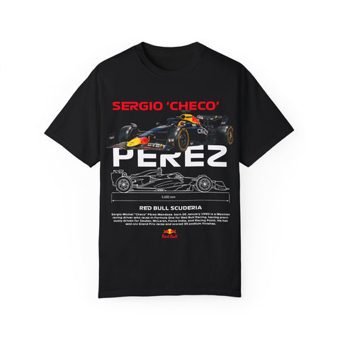 Sergio 'Checo' Perez Unisex Garment-Dyed T-Shirt - Red Bull Racing Fan Tee
