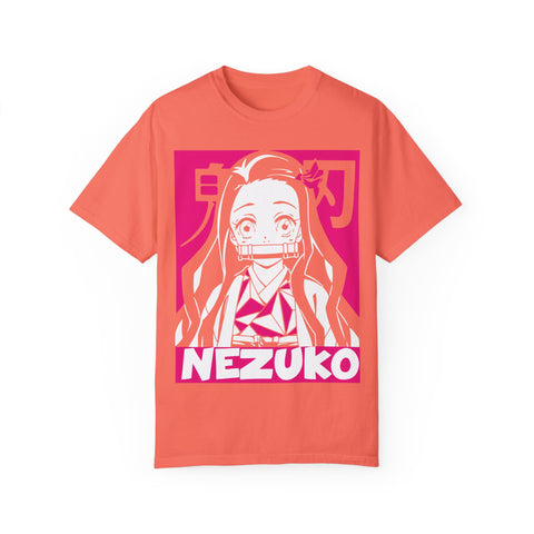 Nezuko Anime T-Shirt - Unisex Garment-Dyed Tee for Fans