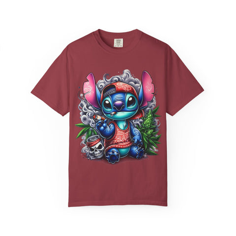 Colorful Stitch Graphic T-Shirt - Unisex Tie-Dye Style for Relaxed Vibes
