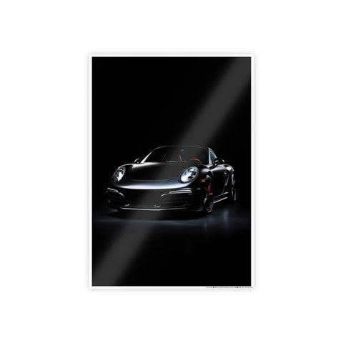 Sleek Sports Car Gloss Poster - Black Design for Automotive Enthusiasts