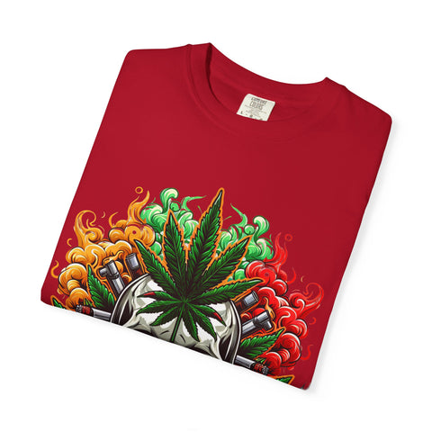 Skull & Cannabis Unisex T-Shirt - Bold Graphic Tee for Cannabis Enthusiasts