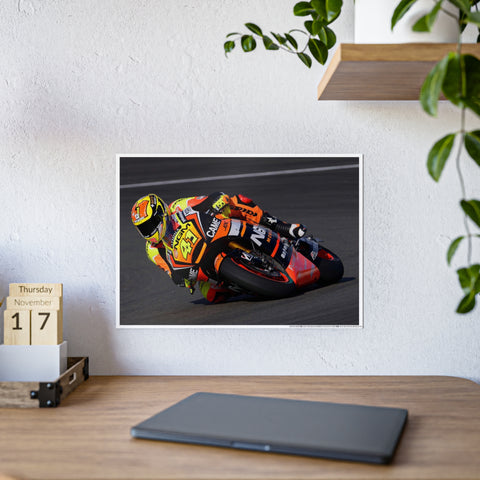 Vibrant Motorcycle Art Print - Gloss Poster for Racing Fans