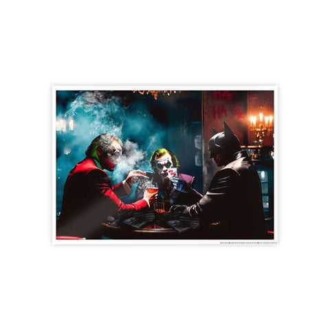 Gotham Villains Gloss Poster – Iconic Joker & Batman Wall Art
