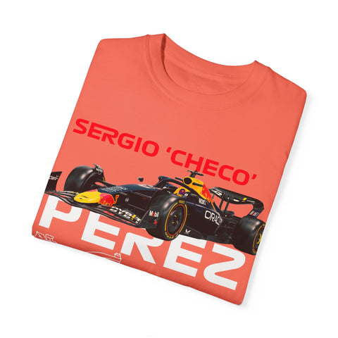 Sergio 'Checo' Perez Unisex Garment-Dyed T-Shirt - Red Bull Racing Fan Tee
