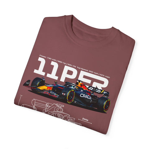 Racing-Inspired Unisex Garment-Dyed T-Shirt - 11P23 Design