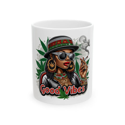 Good Vibes Cannabis Ceramic Mug - 11oz & 15oz