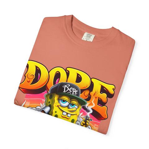 Dope SpongeBob Unisex Garment-Dyed T-Shirt - Fun Streetwear for Casual Vibes
