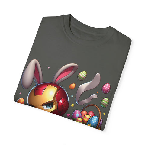 Easter Bunny Iron Man T-Shirt - Unisex Garment-Dyed Tee
