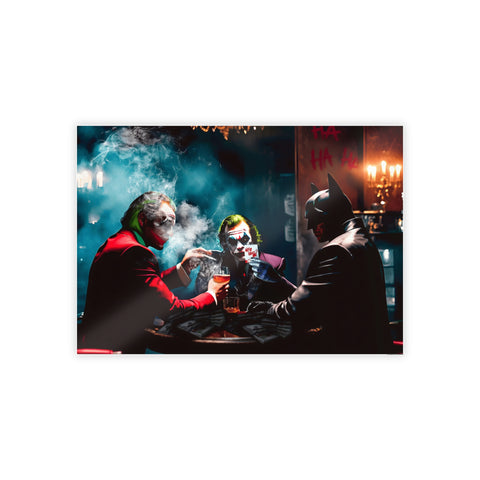 Gotham Villains Gloss Poster – Iconic Joker & Batman Wall Art
