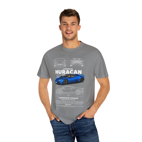 Lamborghini Huracan Unisex Garment-Dyed T-Shirt | Perfect for Car Enthusiasts and Gift Giving