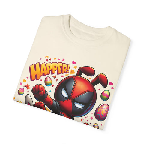 Funny Deadpool Easter T-Shirt - Unisex Garment-Dyed Tee for Comic Fans