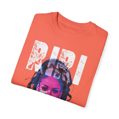 Riri Unisex Garment-Dyed T-Shirt - Trendy Graphic Tee for Music Lovers