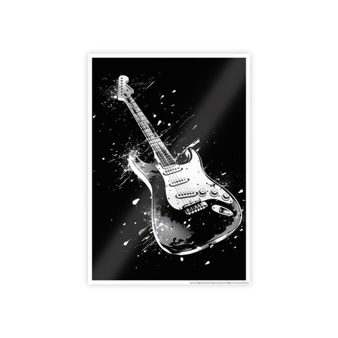 Rock & Roll Guitar Gloss Poster | Music Wall Art for Home Decor