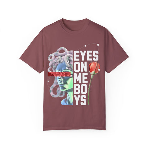 Artistic Unisex Dreamy T-Shirt - 'Eyes on Me, Boys' Design