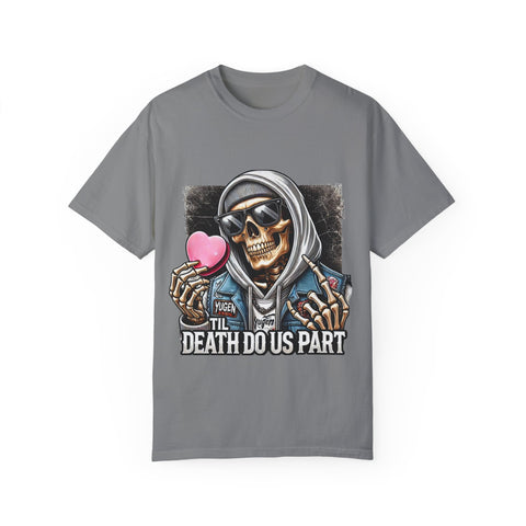 Halloween Skeleton Love T-Shirt | Death Do Us Part Graphic Tee