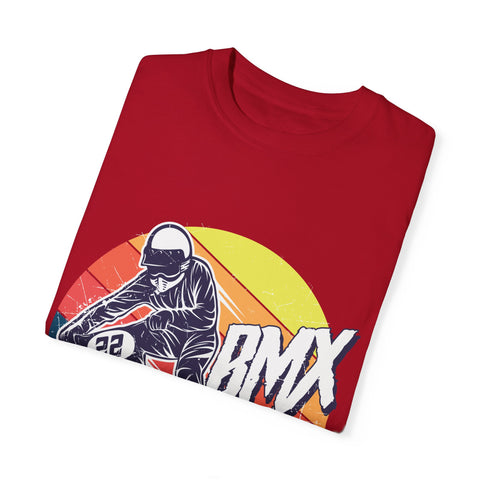 BMX Rider Graphic T-Shirt - Unisex Garment-Dyed Tee for Cycling Enthusiasts