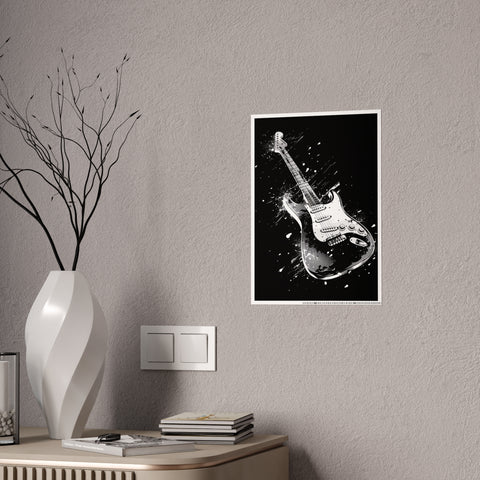 Rock & Roll Guitar Gloss Poster | Music Wall Art for Home Decor