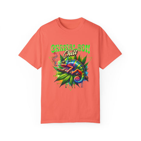 Chameleon Chill Unisex Garment-Dyed T-Shirt - Vibrant Graphic Tee for Nature Lovers
