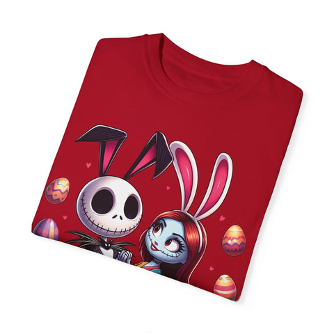 Easter-Themed Unisex T-Shirt with Bunny & Skeleton Print