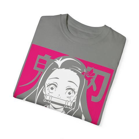 Nezuko Anime T-Shirt - Unisex Garment-Dyed Tee for Fans