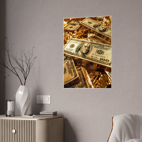 Luxury Money Gloss Poster - Wall Art for Home & Office Decor