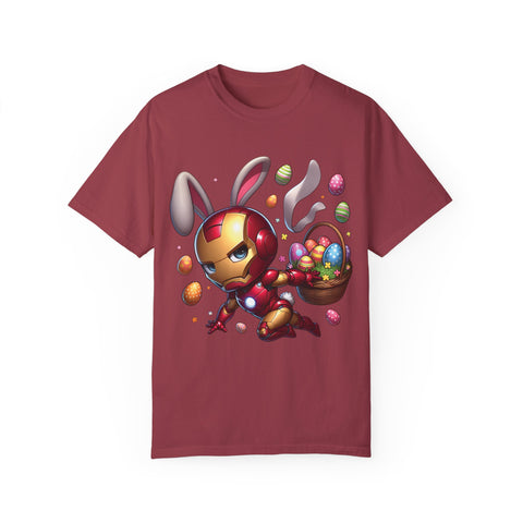 Easter Bunny Iron Man T-Shirt - Unisex Garment-Dyed Tee