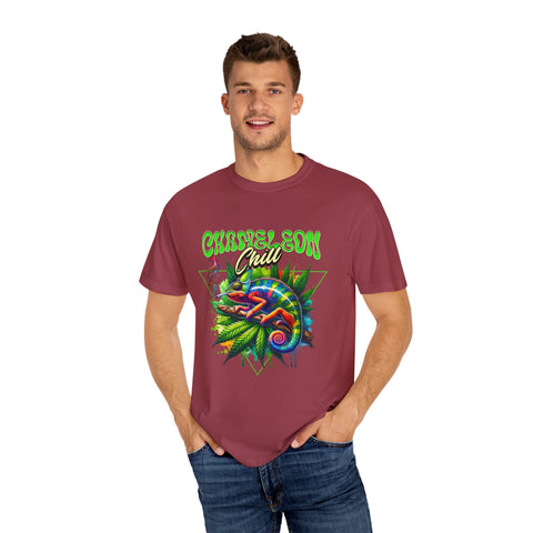 Chameleon Chill Unisex Garment-Dyed T-Shirt - Vibrant Graphic Tee for Nature Lovers