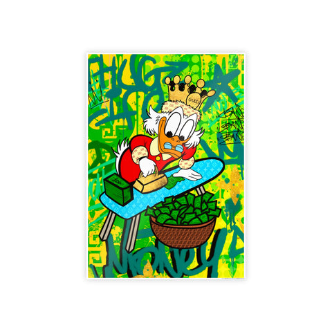 Whimsical Gloss Poster featuring Scrooge McDuck - Colorful Wall Art for Fun Spaces