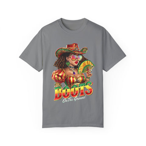 Colorful Boots Themed Unisex T-Shirt - Fun & Festive Design for Celebrations