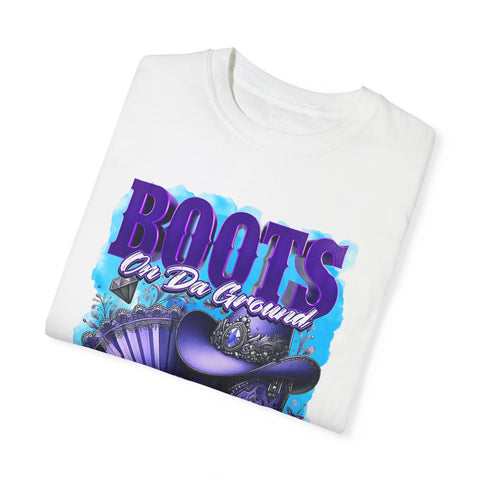 Unisex Garment-Dyed T-Shirt - "Boots On Da Ground" Graphic Tee