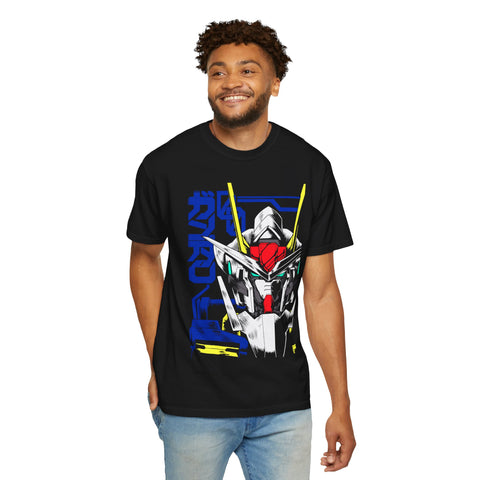 Anime-Inspired Unisex Garment-Dyed T-Shirt - Mecha Design