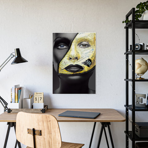 Artistic Gloss Poster - Contemporary Face Design for Home Decor