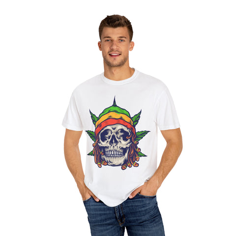 Skull & Leaf Graphic Unisex T-Shirt - Perfect for Festivals & Casual Wear