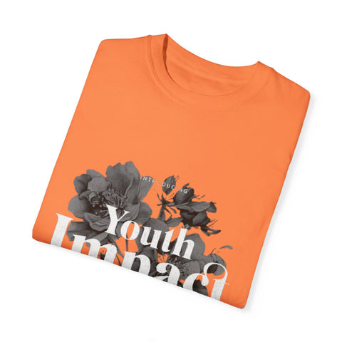 Youth Impact Unisex Garment-Dyed T-Shirt – Vibrant Floral Graphic Tee