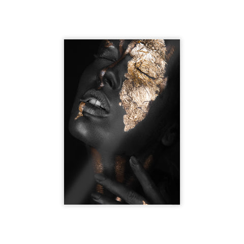 Glossy Art Poster - Elegant Black and Gold Wall Decor