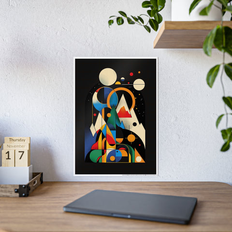 Abstract Mountain Gloss Poster - Modern Wall Art for Home Decor