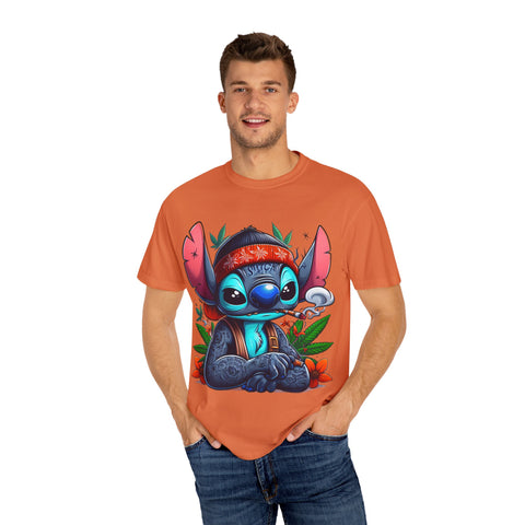 Vibrant Cartoon T-Shirt with Chill Vibe - Unisex Garment-Dyed Tee