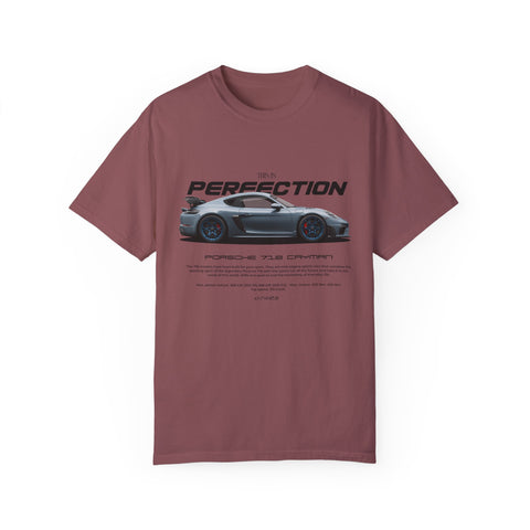 Unisex Garment-Dyed T-Shirt - 'This is Perfection' Porsche 718 Cayman Tee