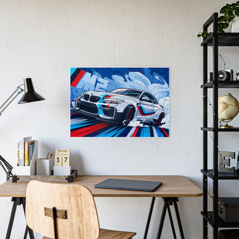 BMW M2 Glossy Poster - Vibrant Car Art for Auto Enthusiasts