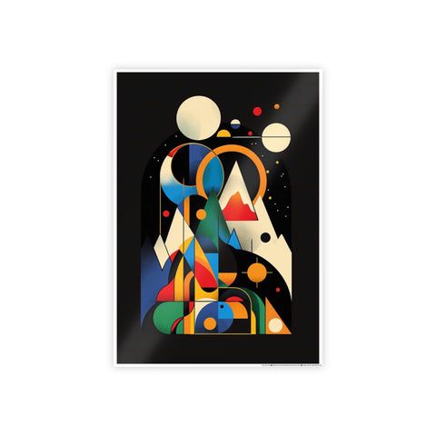 Abstract Mountain Gloss Poster - Modern Wall Art for Home Decor