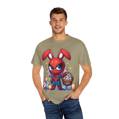 Easter Bunny Superhero T-Shirt - Unisex Garment-Dyed Tee