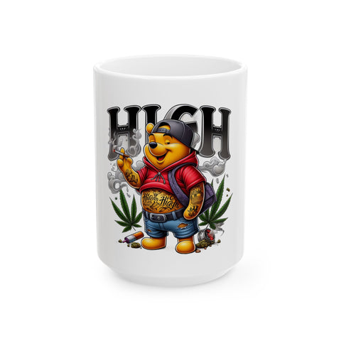 High Vibe Ceramic Mug - 11oz & 15oz - Perfect for Stoners and Cartoon Lovers!