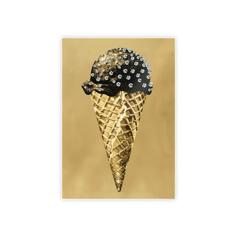 Glamorous Ice Cream Art Print - Glossy Poster for Chic Home Decor